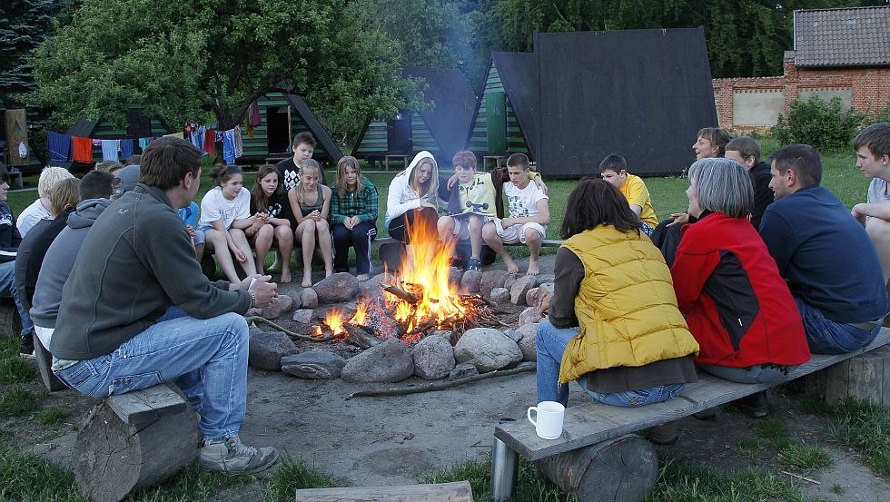 Campfire site at the cottage camp, © Lars Schneider für GFE | erlebnistage