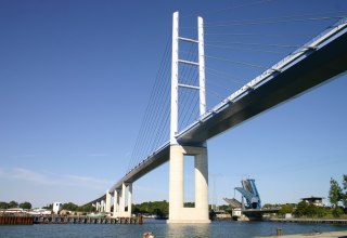 Since 2007, the Rügen Bridge has been a landmark of the Hanseatic City of Stralsund., © Tourismuszentrale Hansestadt Stralsund