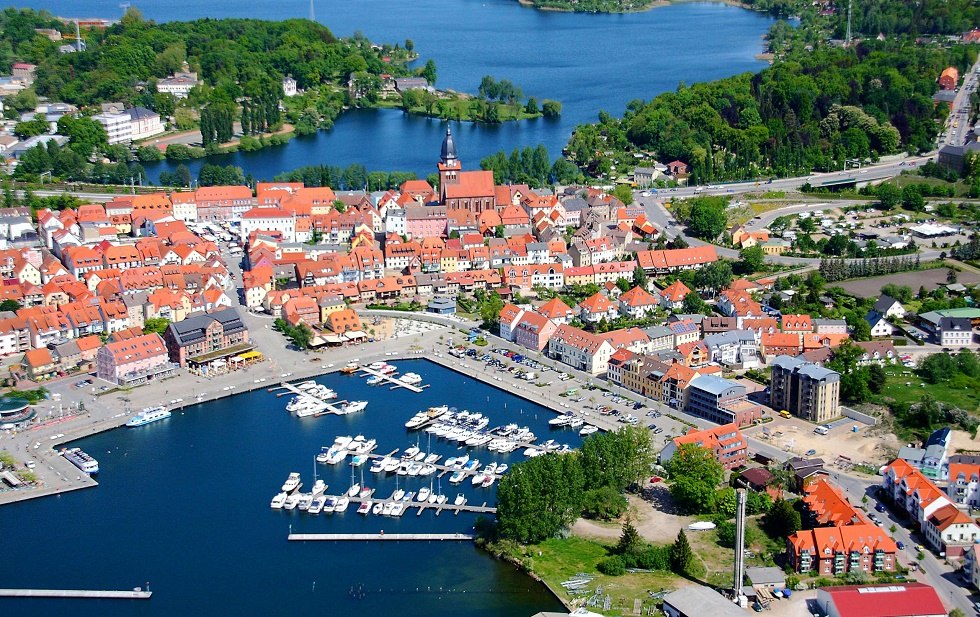 Aerial view of Waren/ Müritz, © Campingplatz Ecktannen