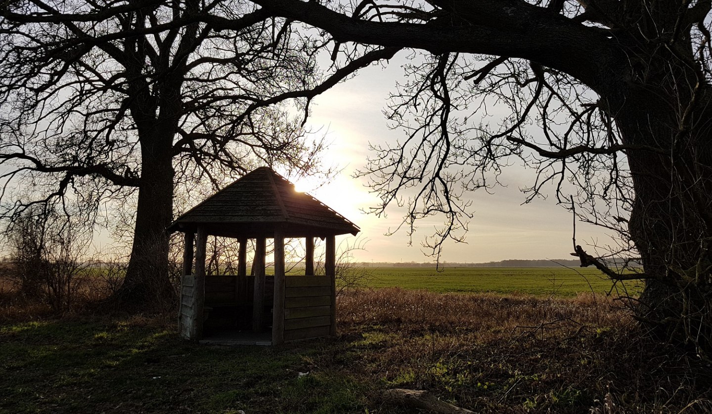 At any time of the year, the rest hut allows a wide view of the meadow landscape., © Verein Lewitz e.V.