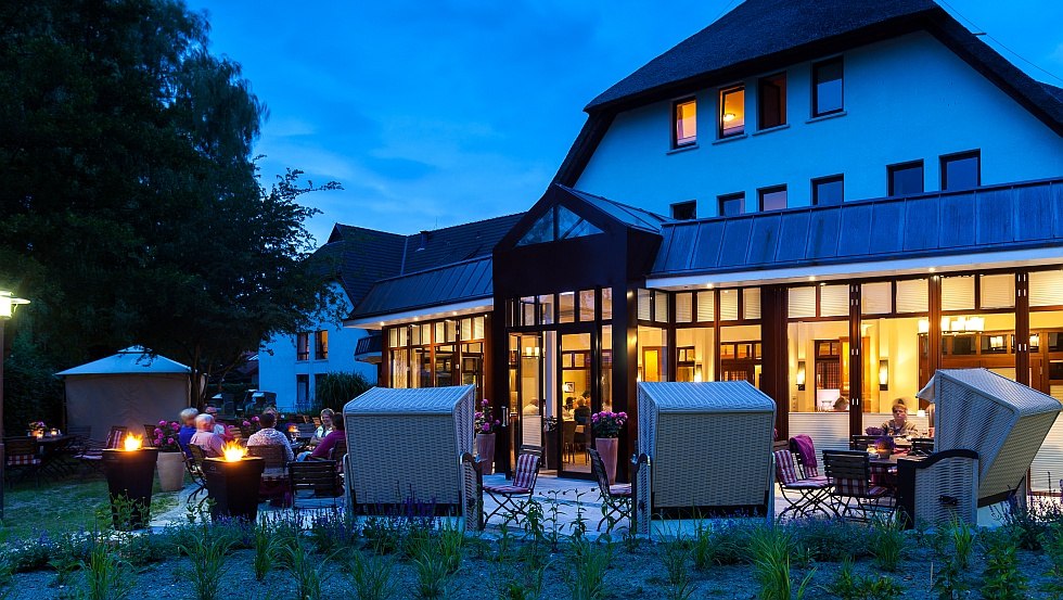 Enjoy quiet moments on our garden terrace, © Hotel Warnemünder Hof GmbH & Co. KG