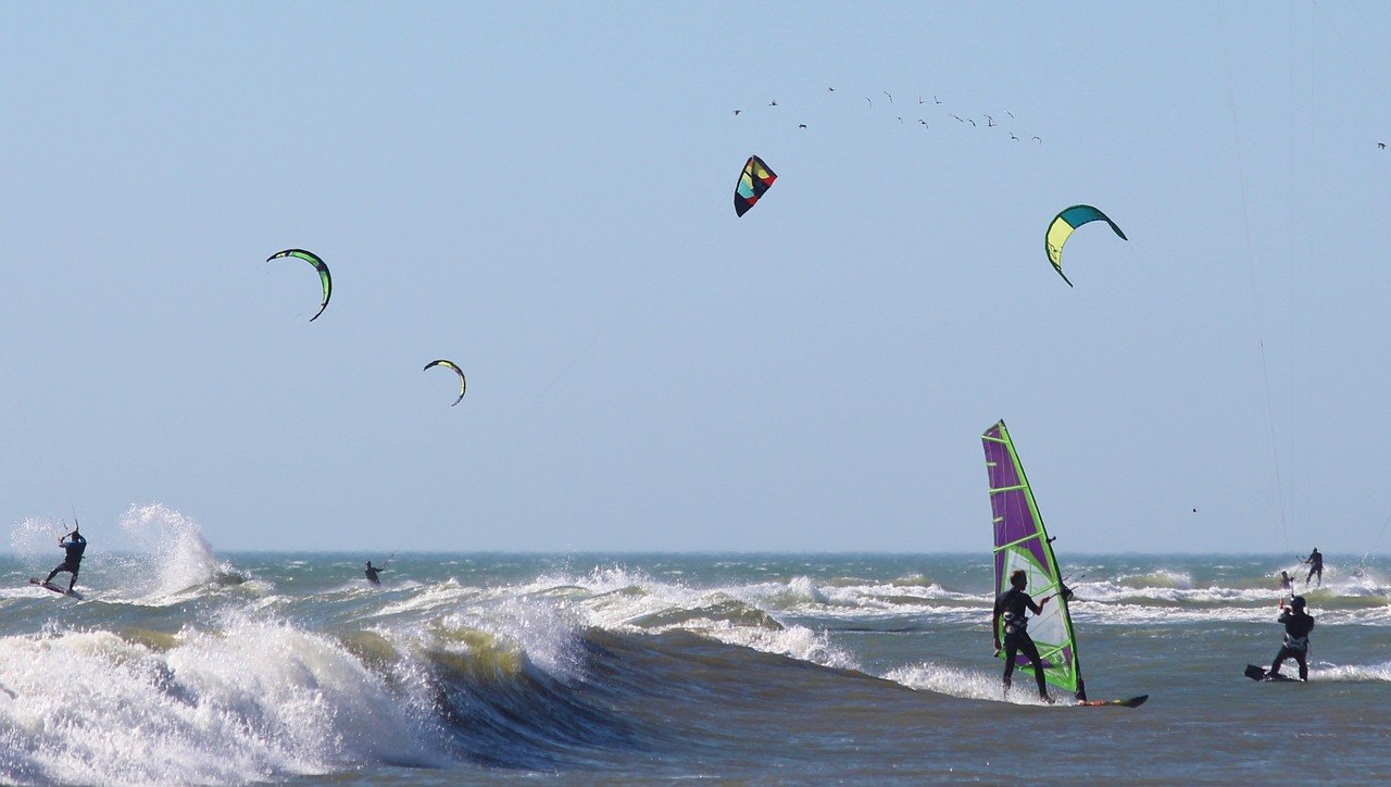 Kitesurfing and windsurfing, Baltic Sea, Usedom, © Schöne Freizeit