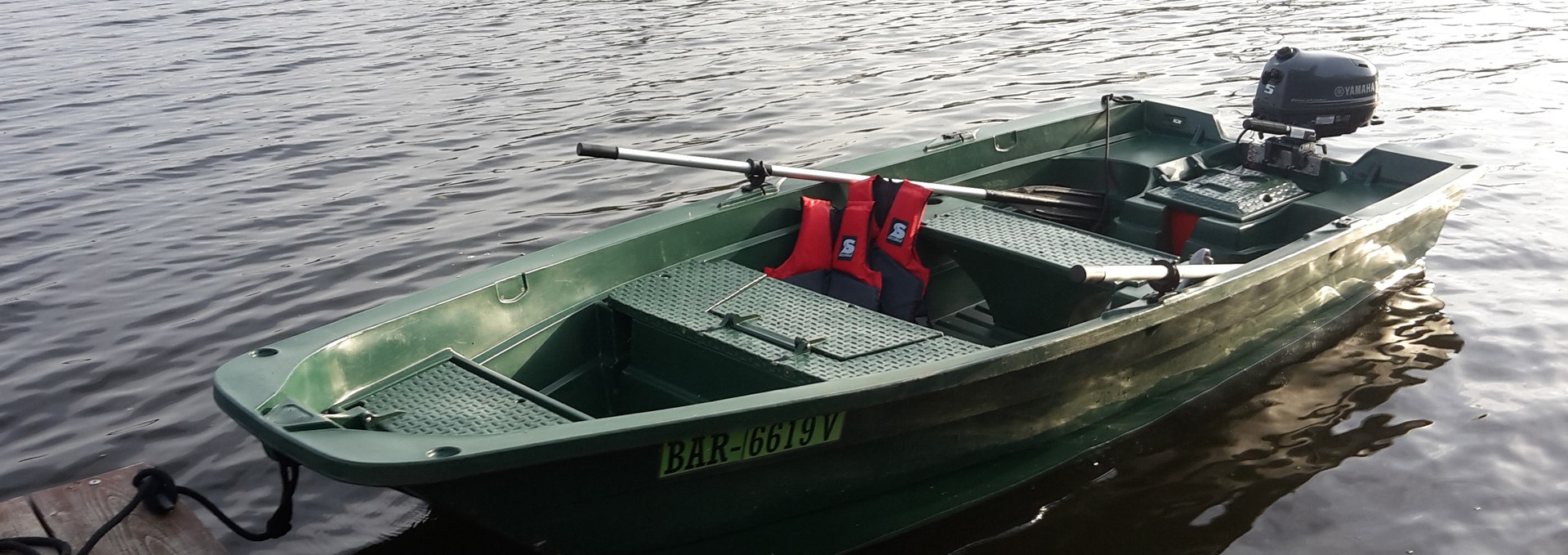 Fishing boat as a rowing boat or with 5 hp motor, © northtours, Krämer, Polly Ferienhof