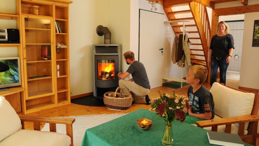 Living room view of the "Green FeWo, © Palm's kinderfreundliches Ferienhaus