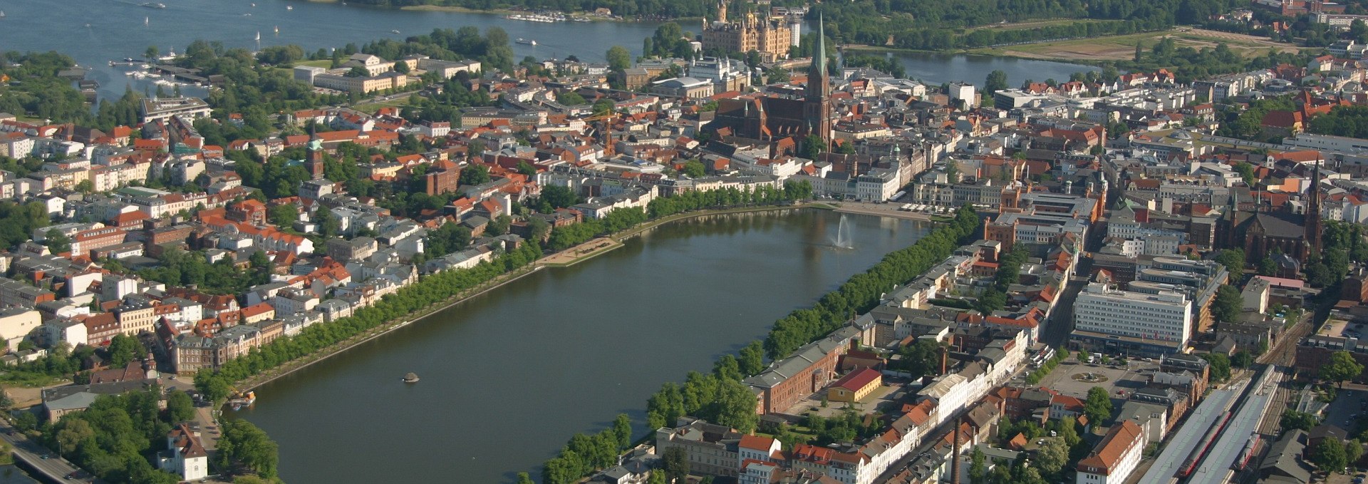 Aerial view of Schwerin city center, © Martina Lux-Grella