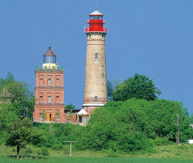 The lighthouses at Cape Arkona on the Island of Rügen in the sunshine, © TMV/Messerschmidt