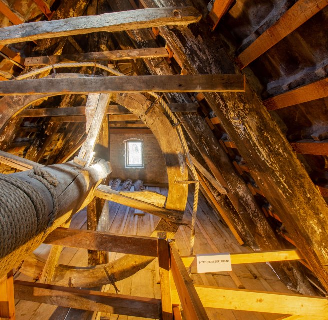 The original preserved wooden cargo bike under the roof of the 700 years old museum house in Stralsund, © STRALSUND MUSEUM