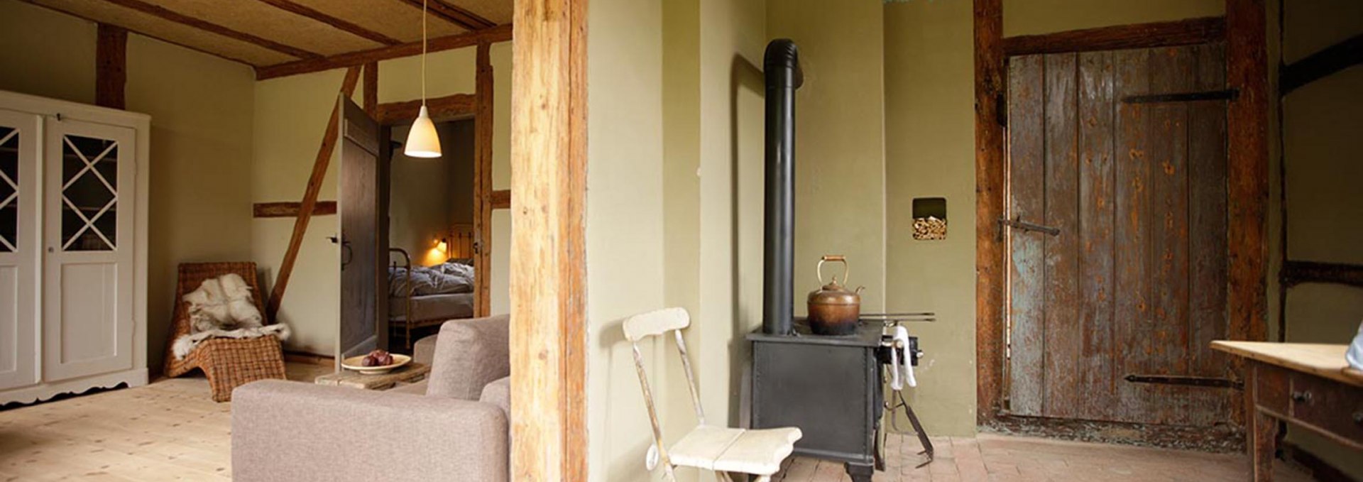 Kitchen and living room of the "Alte Kate I, © Hauke Dressler