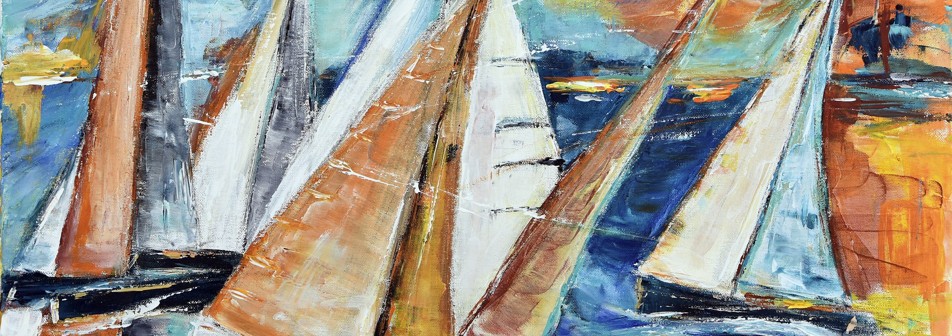 Sailing on the Baltic Sea, acrylic on canvas, © Evelyn Buchberger