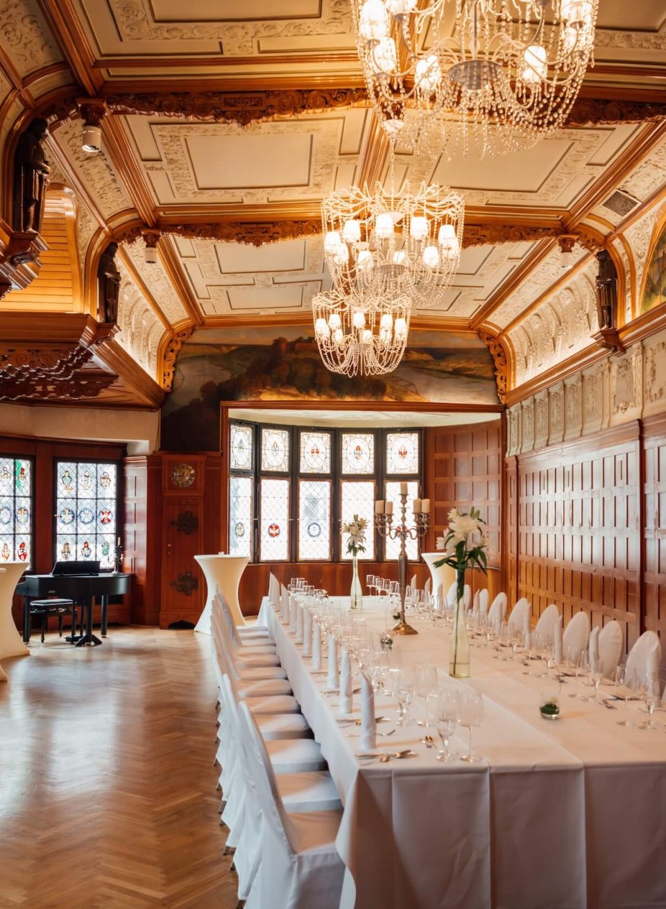 The Uhle restaurant and wine house in Schwerin with its event hall