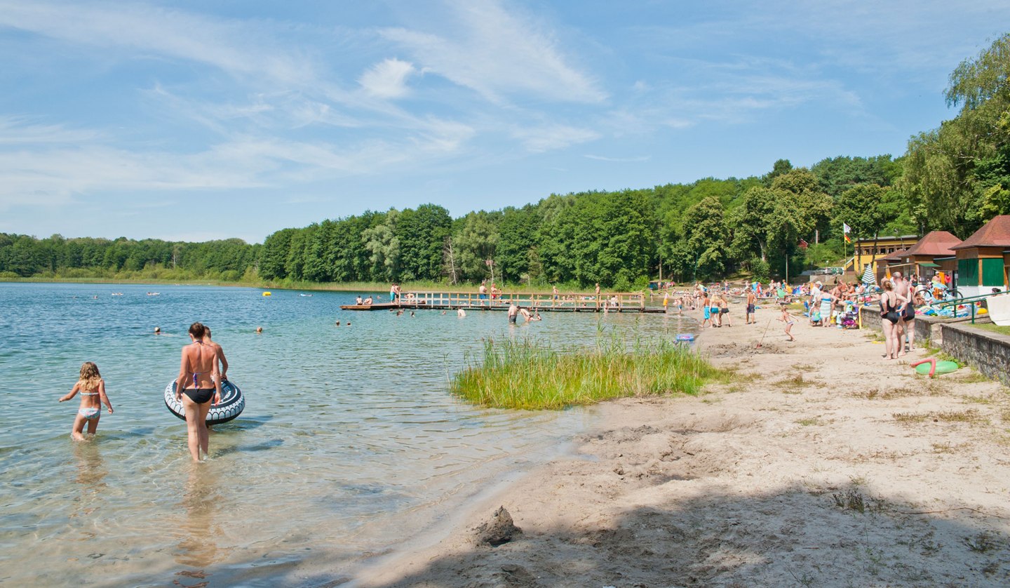 White lake bathing beach near Wesenberg, © Christin Drühl