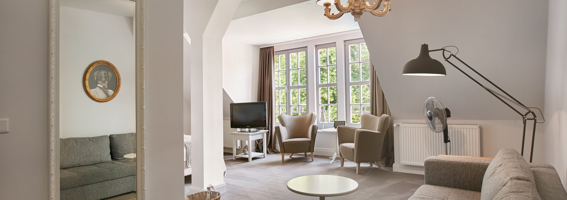 Modern and comfortably furnished rooms at manor Vorbeck, © Gut Vorbeck / Thomas Mandt