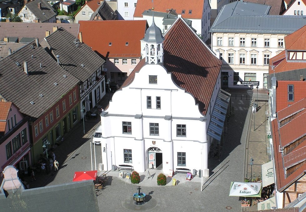 Wolgast town hall from above, © Baltzer