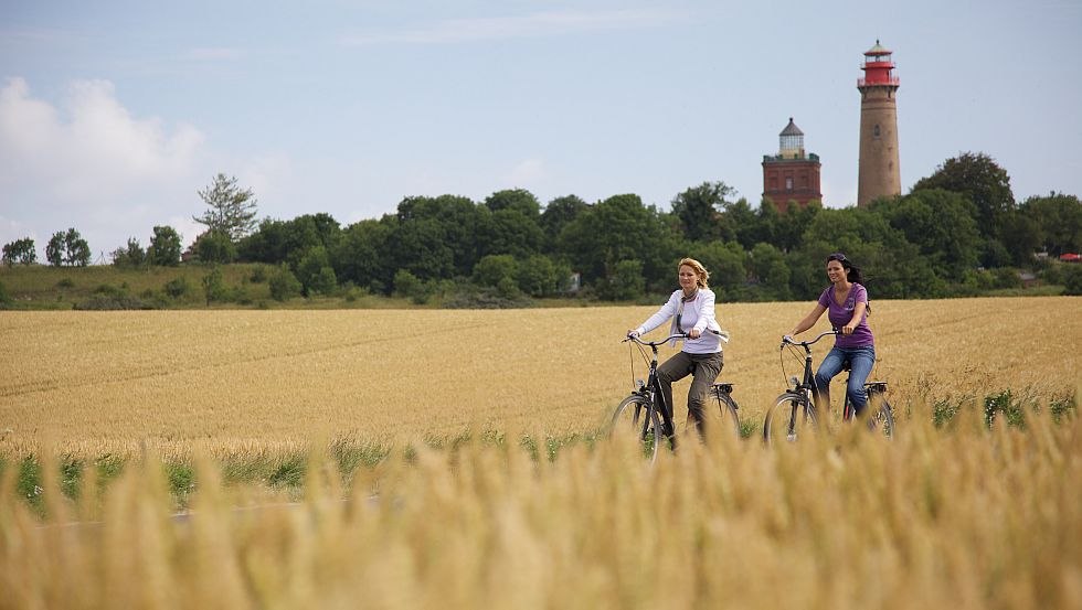 The Windland Wittow with Cape Arkona offers cyclists optimal conditions for varied tours., © Tourismuszentrale Rügen