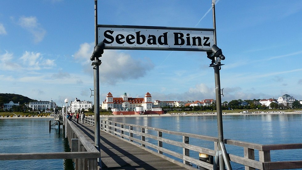 A magnificent panorama guarantees the view of the Binzer silhouette from the pier., © Gemeinde Ostseebad Binz - Kurverwaltung