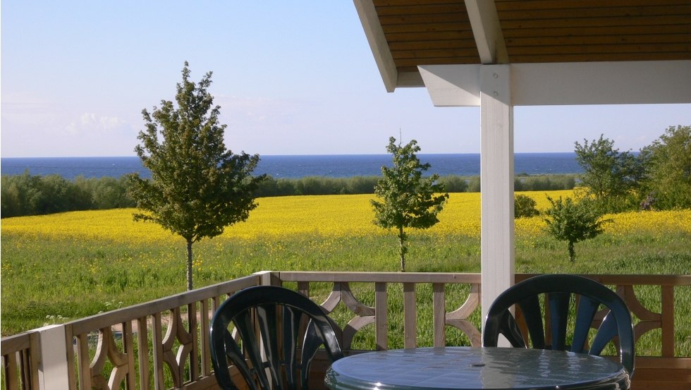 Especially in spring, the view over wide rapeseed fields to the nearby Baltic Sea is enticing, © Ostseeferienhäuser Harry Fork