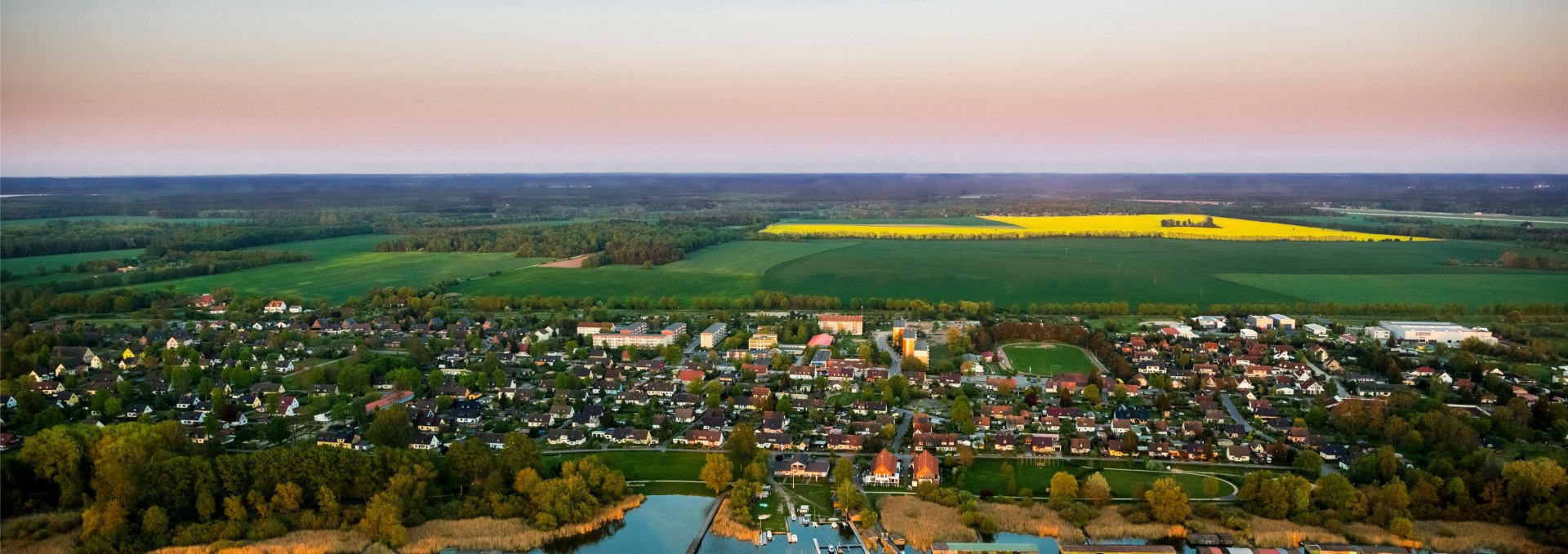 Aerial view Rechlin Hans Blossey - Harbors Rechlin, © TDG Rechlin mbH / Hans Blossey