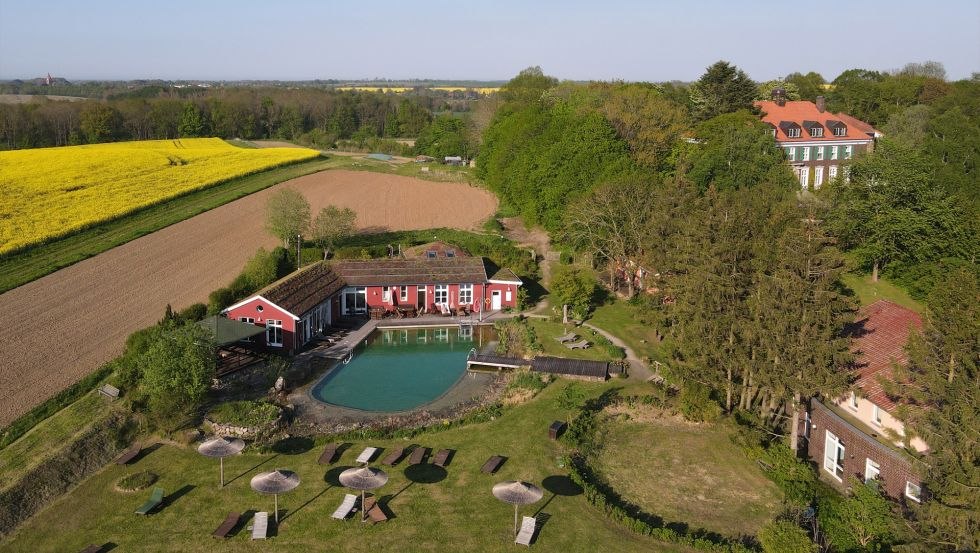 Aerial View of the Sauna at Stellshagen © Hotel Gutshaus Stellshagen e. K, © Hotel Gutshaus Stellshagen Cordes e. K