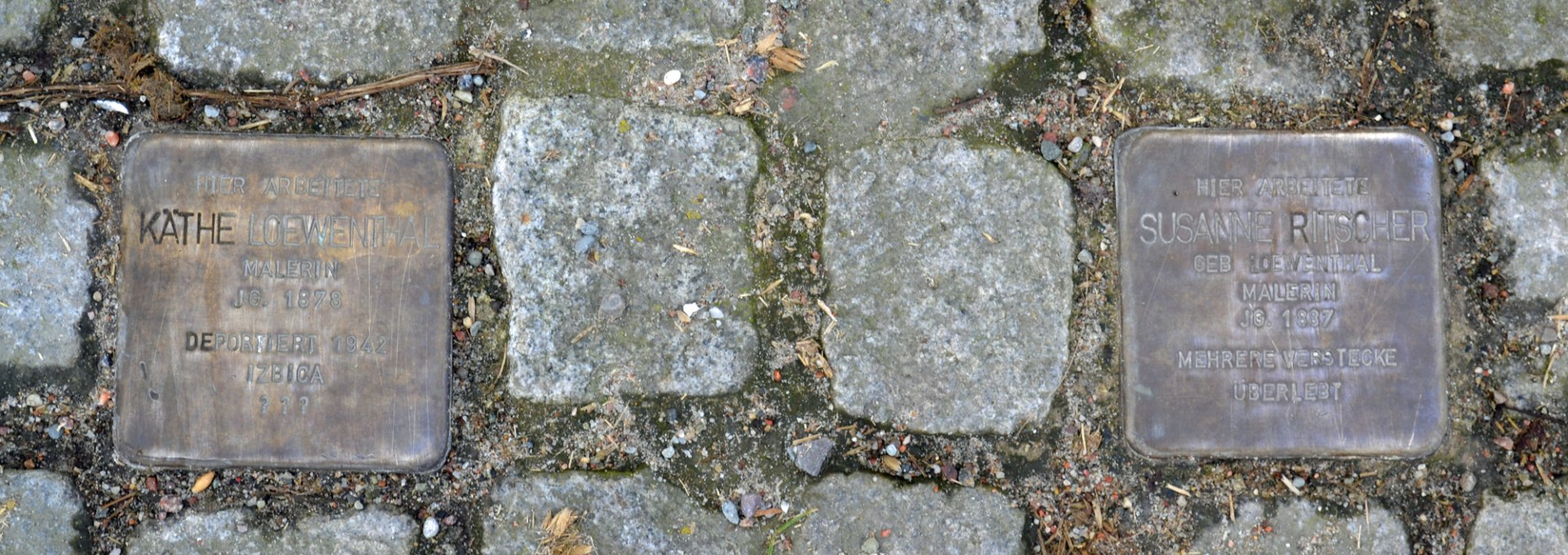 Stolpersteine by Käthe Loewenthal and Susanne Ritscher, © Hiddenseer Hafen- und Kurbetrieb