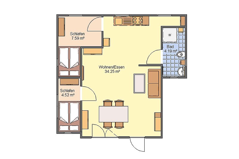 vacation home floor plan, © Foto: Labudda