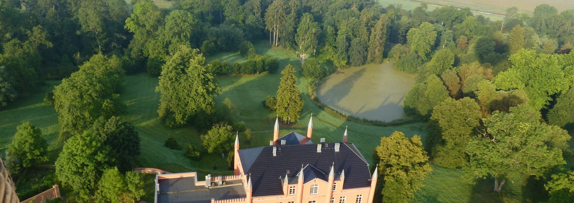 Wietzow manor house from above, © Kröger