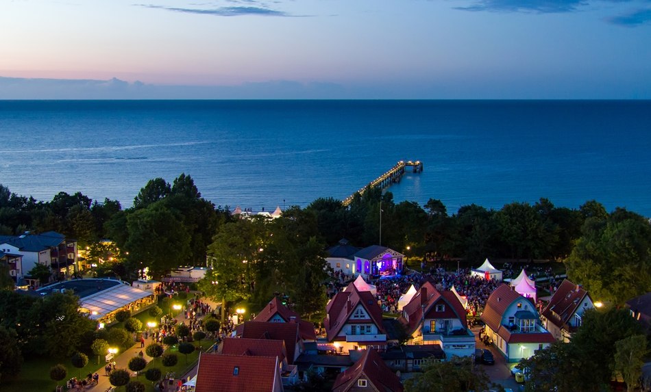 Evening view pier and spa park, © Moritz Kertzscher