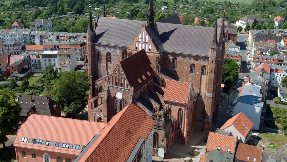 Aerial view St. George Church, © TZ Wismar, H. Volster