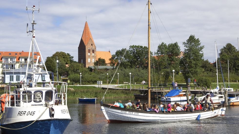 View from the harbor to the Rerik church, © Kurverwaltung Ostseebad Rerik