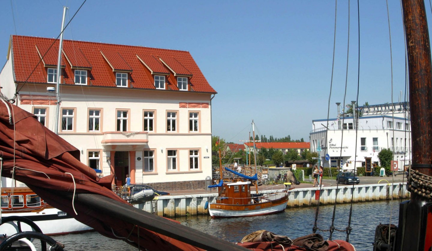 The town harbour in the centre of the seaside resort of Ueckermünde, © Stadt Ueckermünde